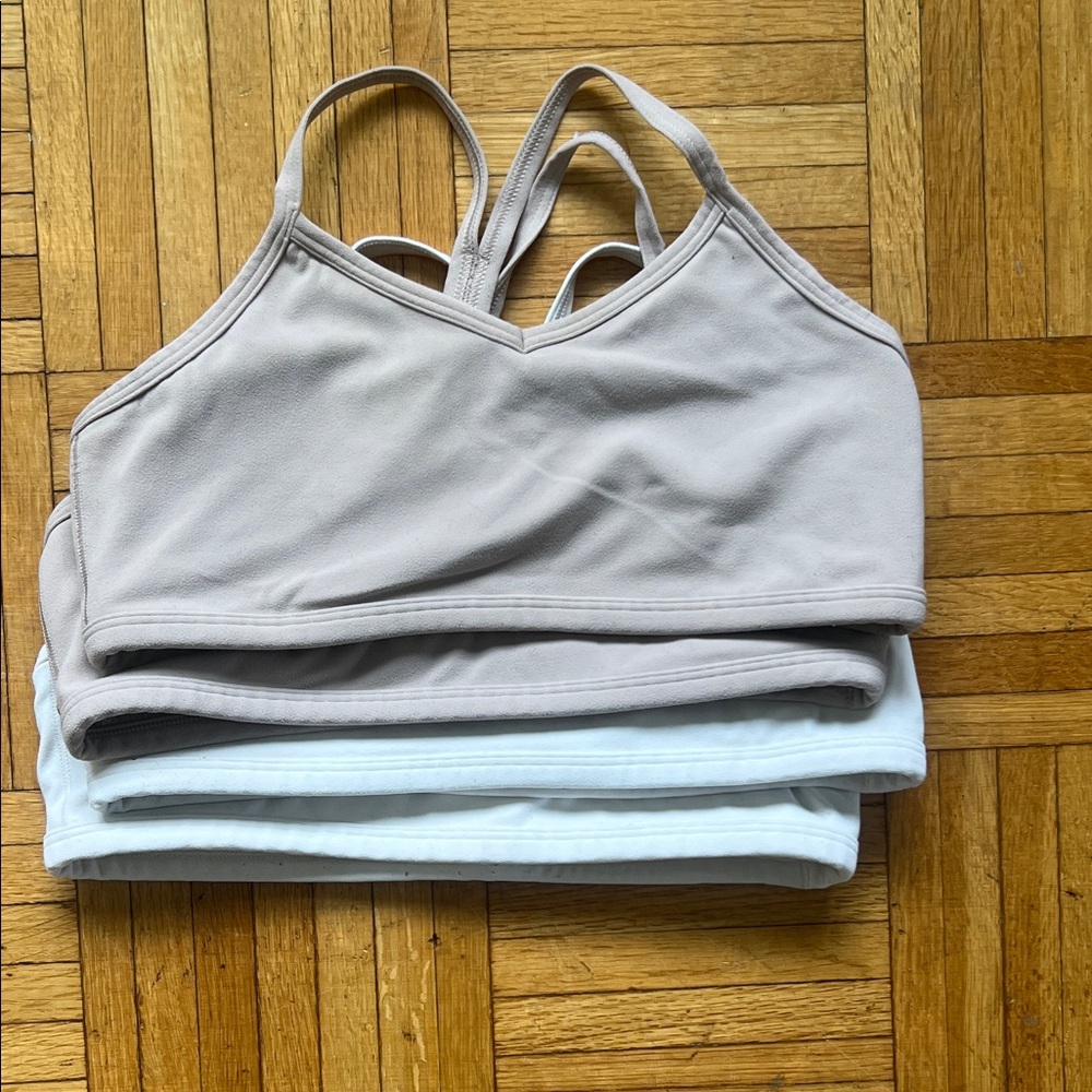 Athleta Kids Sports Bras - Gray and White
